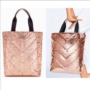 Victoria’s Secret gold quilted tote A-42